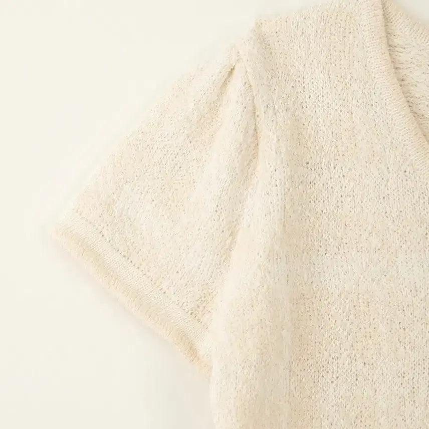 [BUNJANG] SIECIE Textured Puff Knit Short Sleeve / 시에 다이안 텍스쳐드 퍼프 니트 반팔