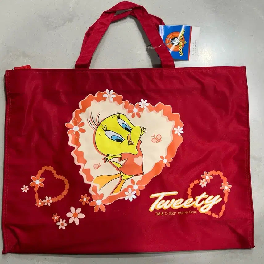 [BUNJANG] Looney Tunes Tweety Red Bag Vintage Stationery / 루니툰 트위티 빨간색 가방 고전문구