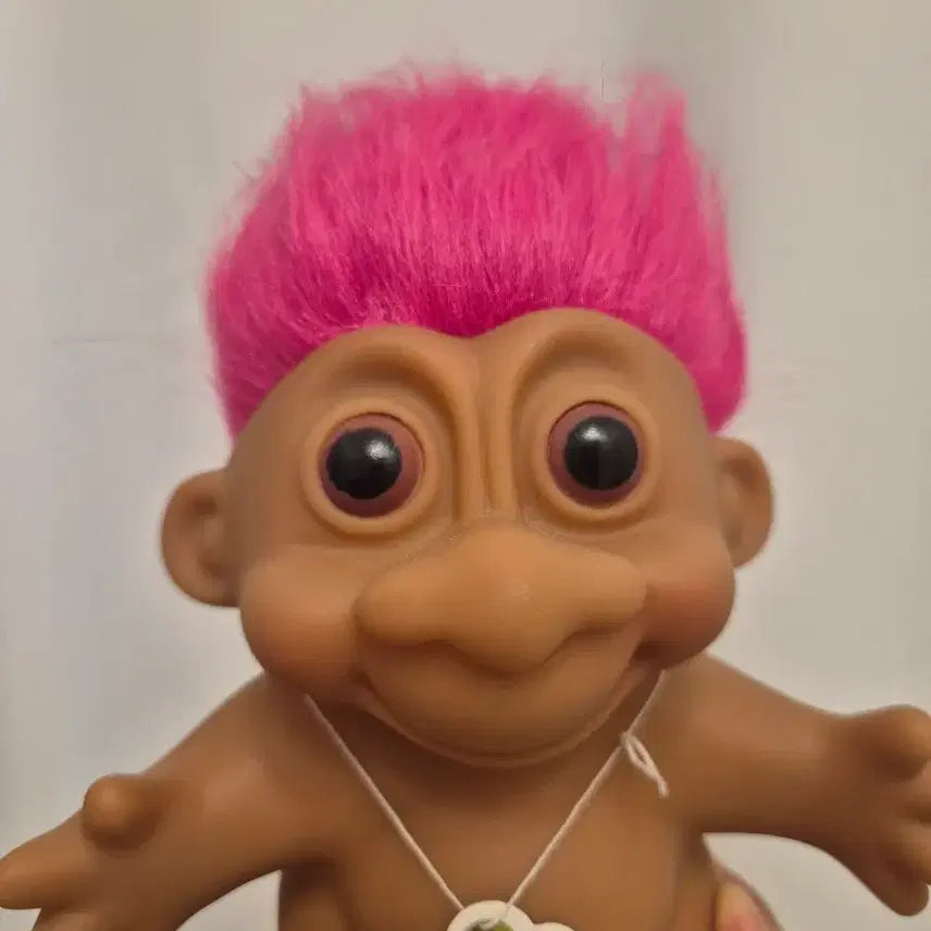[BUNJANG] Vintage Lucky Pink Troll Figurine Piggy Bank / 빈티지 행운의 핑크 트롤 피규어 저금통