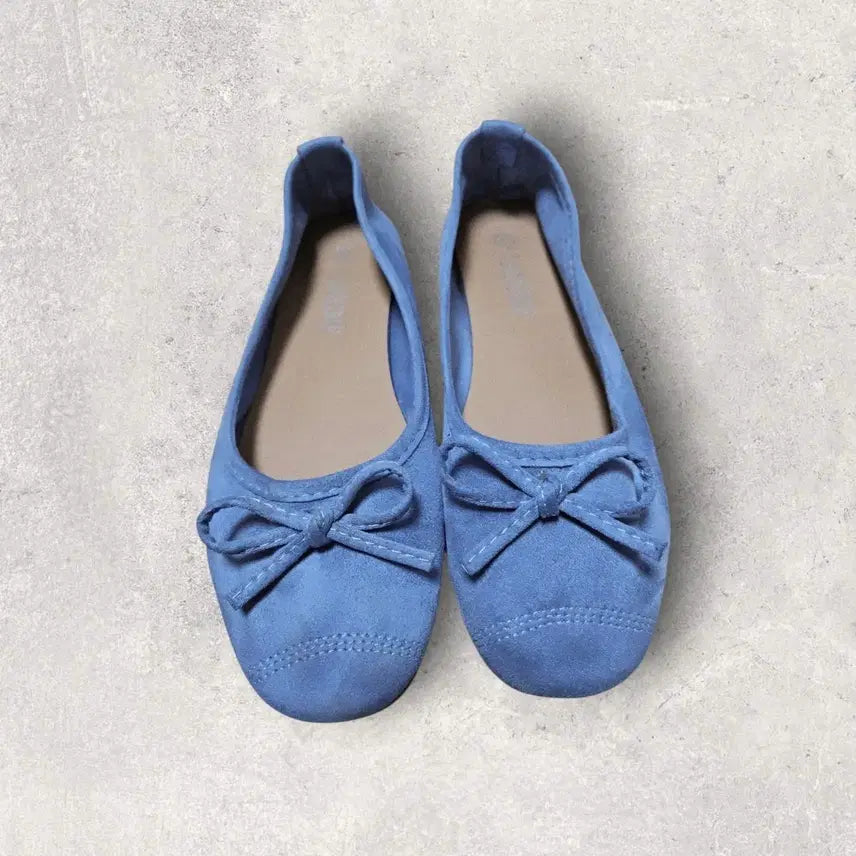 [BUNJANG] Blue Ribbon Flat Shoes / 블루 리본 플랫슈즈 (240)