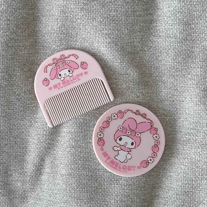 [BUNJANG] Sanrio My Melody Comb and Mirror Set / 산리오 마이멜로디 빗 거울 세트