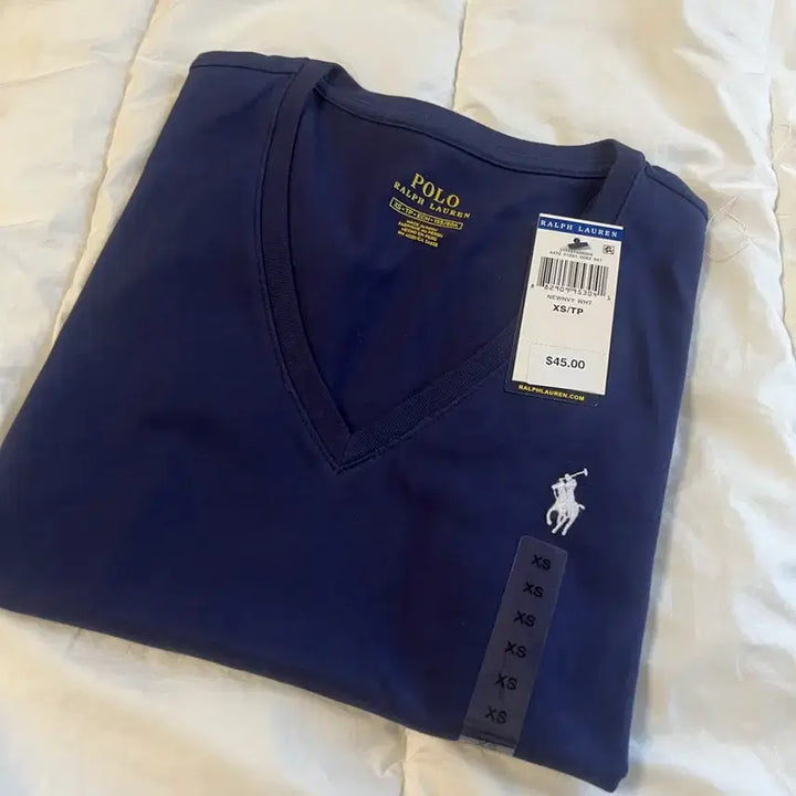 [BUNJANG] V-Neck Polo Short Sleeve T-Shirt / 브이넥 폴로 반팔티 새상품