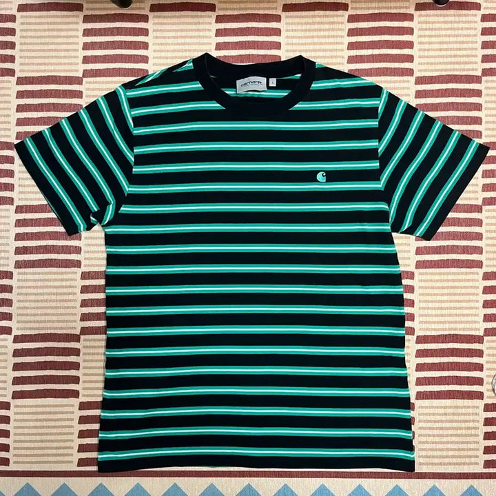 [BUNJANG] Carhartt Stripe Short Sleeve T-Shirt / 칼하트 스트라이프 반팔