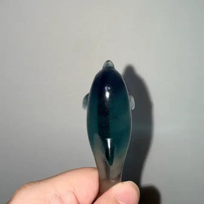 [BUNJANG] Natural Deep Blue Fluorite Dolphin Carving / 천연 원석 딥블루 플루오라이트 돌고래