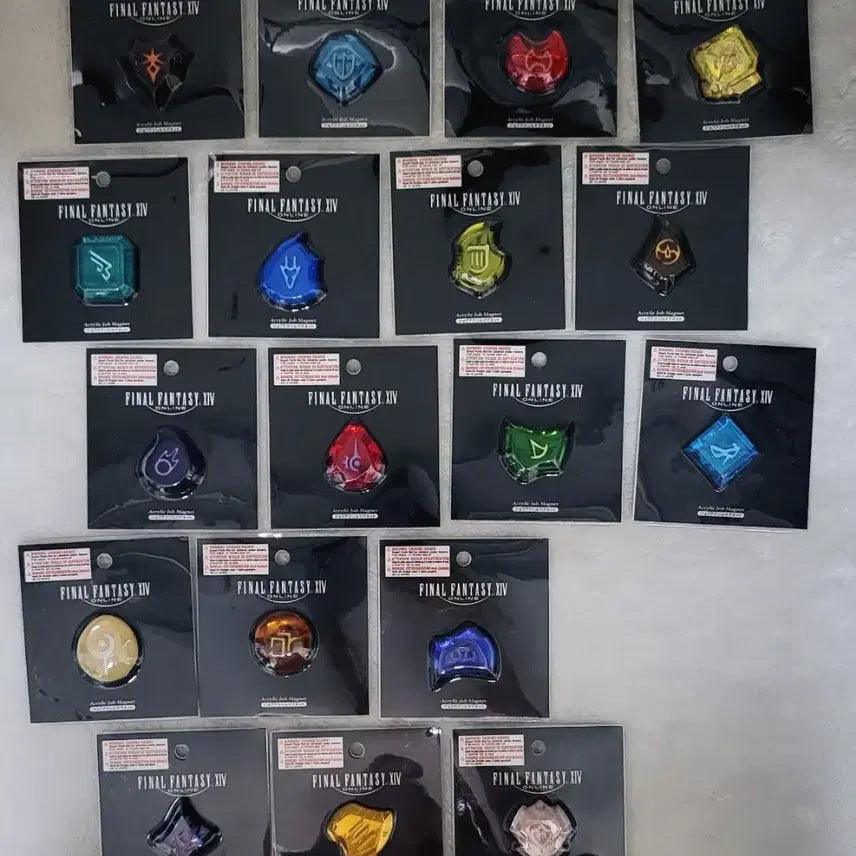 [BUNJANG] Final Fantasy XIV Soul Crystal Acrylic Job Magnet 18-Set / 파이널판타지14 소울 크리스탈 아크릴 직업 마그넷 18종 세트