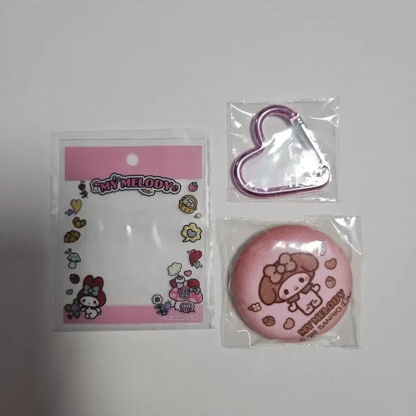 [BUNJANG] Sanrio My Melody Cookie Can Badge Keychain Gacha / 산리오 마이멜로디 쿠키 캔뱃지 키링 가챠