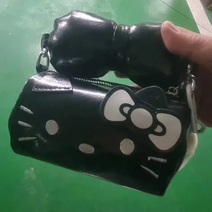 [BUNJANG] Hello Kitty Black Mini Bag, Slippers, and Tote Bag Set / 헬로키티 블랙 굿즈 모음 (미니백/신발/토트백)
