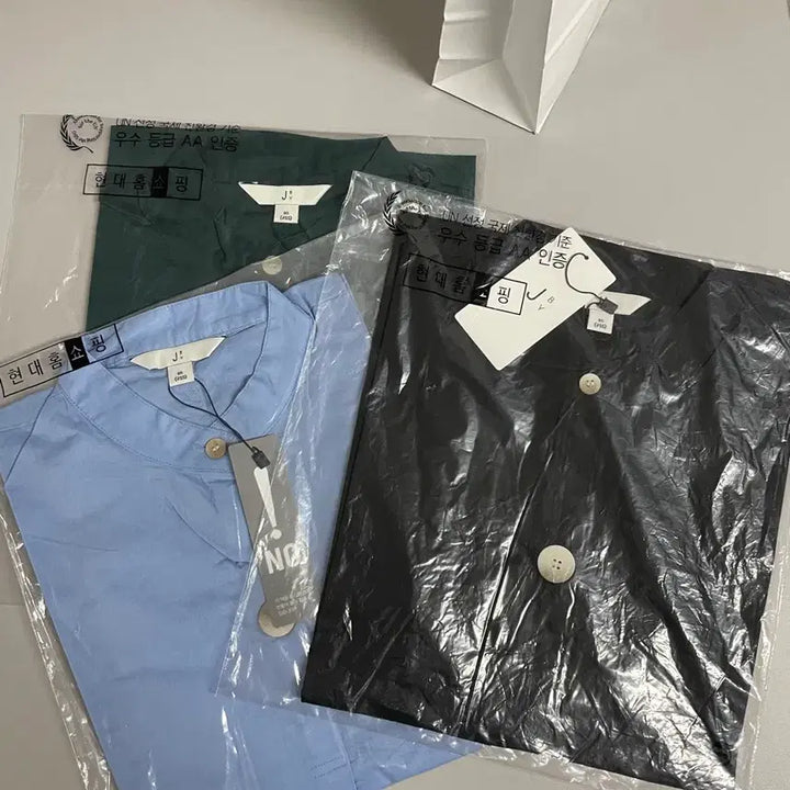 [BUNJANG] JYB 3-Piece Shirt Set (Blue/Black/Green) - Size 55 / JYB 셔츠 3장 (블루/블랙/그린) 새상품 55
