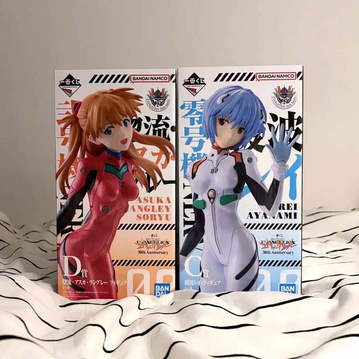 [BUNJANG] Evangelion Ichiban Kuji Rei &amp; Asuka Figures Bundle Set / (택포7.4)에반게리온 쿠지 제일복권 c상 레이 d상 아스카 피규어 일괄