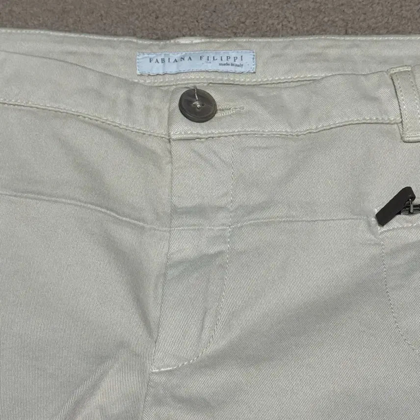 [BUNJANG] Fabiana Filippi Beige Cotton Pants Size S / 파비아나 필리피 베이지 코튼 팬츠 S