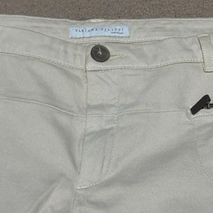 [BUNJANG] Fabiana Filippi Beige Cotton Pants Size S / 파비아나 필리피 베이지 코튼 팬츠 S