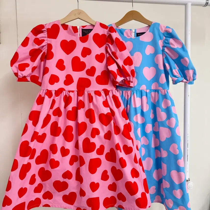 [BUNJANG] Moamo Heart Dress (Size 130/140) / (130,140) 모아모 moamo 하트 원피스