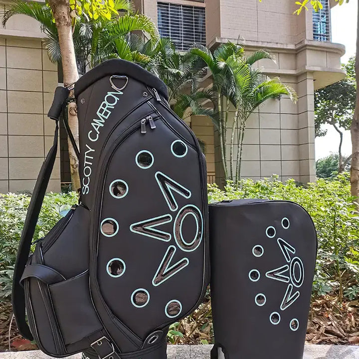 [BUNJANG] Crown Waterproof Scrub Caddy Golf Bag (Black/Blue) / 골프백 왕관 방수 스크럽 캐디백(블랙블루)