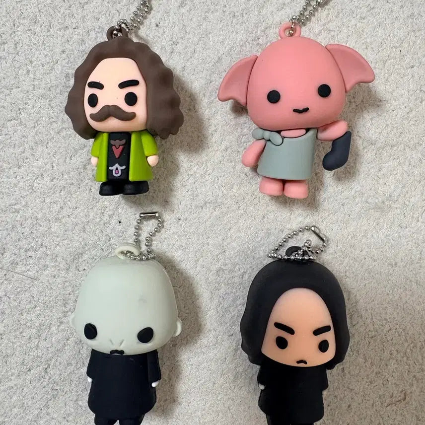 [BUNJANG] Harry Potter Friends Charm Keychain Bundle (Voldemort, Sirius Black, Dobby, Snape) / 해리포터 프렌즈 참 키링 일괄 (볼드모트,시리우스 블랙,도비,스네이프)