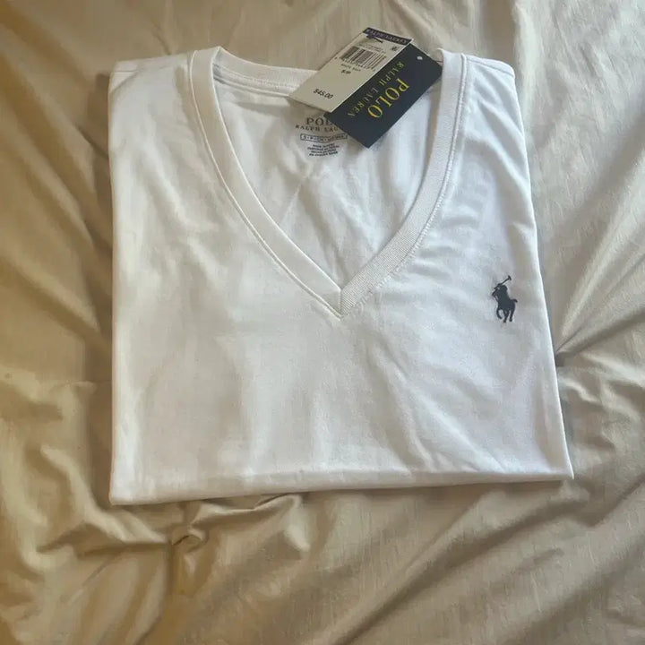 [BUNJANG] Polo Ralph Lauren White V-Neck T-Shirt Women&