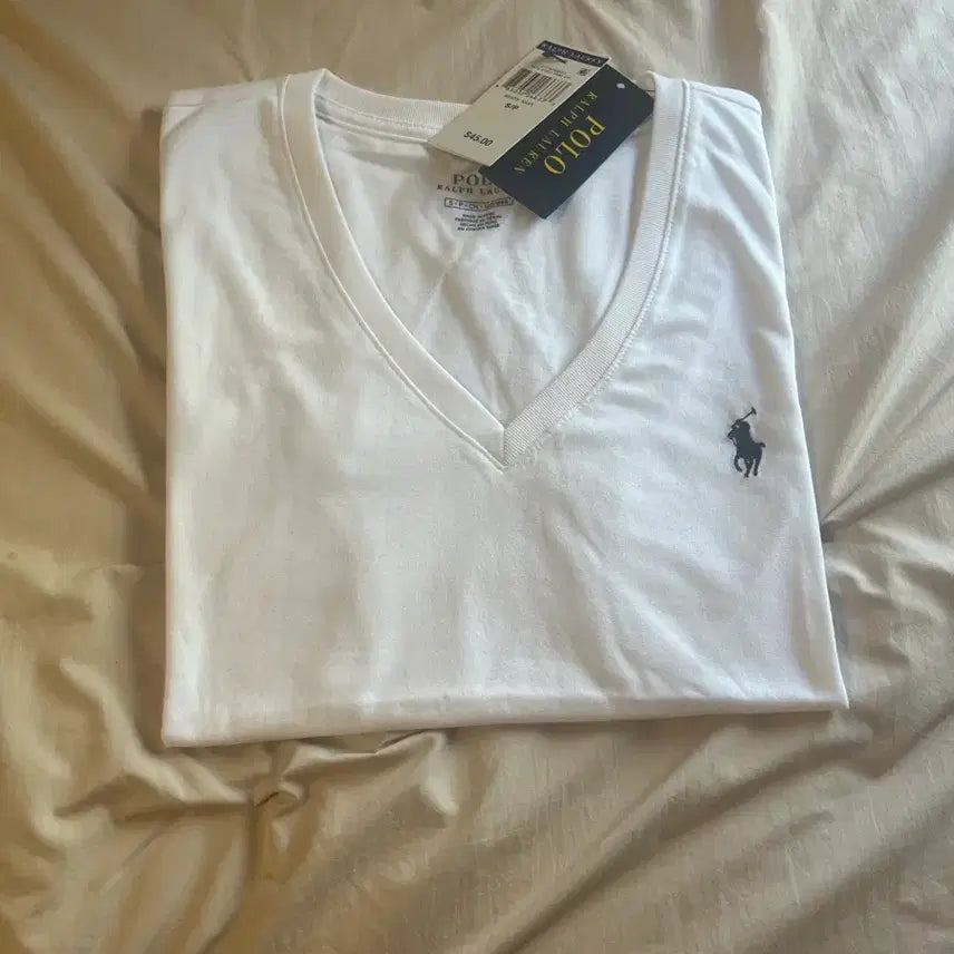 [BUNJANG] Polo Ralph Lauren White V-Neck T-Shirt Women&