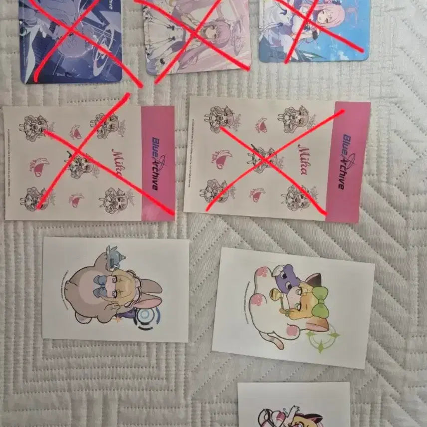 [BUNJANG] Blue Archive Mika Cup Coaster Bundle &amp; Sticker Set / 블루아카이브 미카 컵받침 일괄판매 및 스티커판매