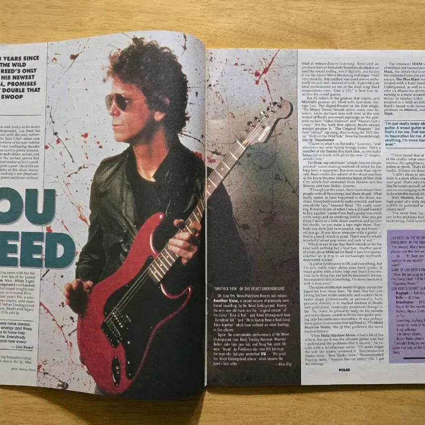 [BUNJANG] Lou Reed Tower Records Pulse! Magazine (June 1986) / 매거진 Lou Reed 루 리드 Tower Records Pulse!