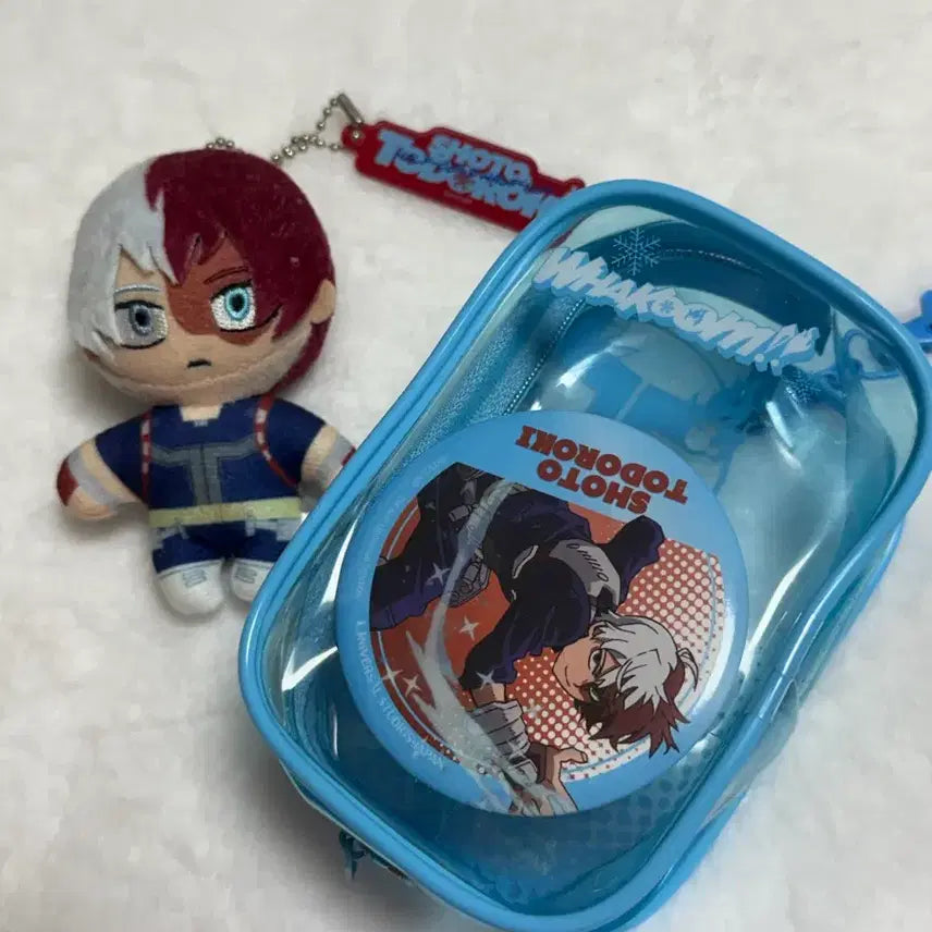 [BUNJANG] My Hero Academia Todoroki Shoto Universal Studios Japan Collaboration Plush &amp; Trading Can Badge Set / 나의 히어로 아카데미아 토도로키 쇼토 유니버셜 재팬 누이