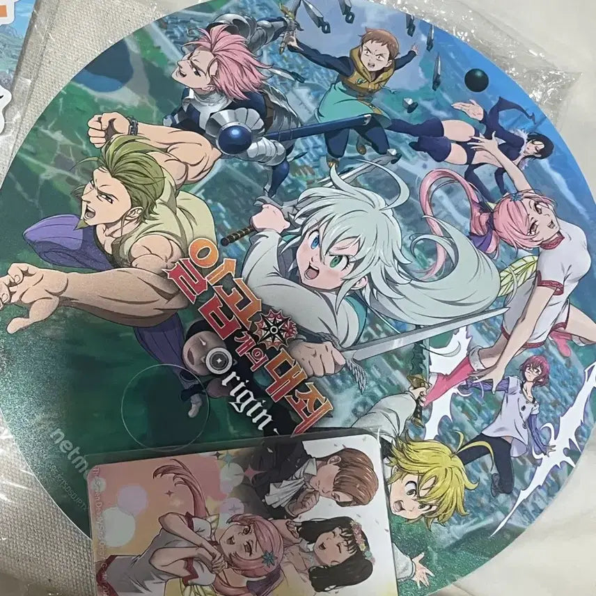 [BUNJANG] The Seven Deadly Sins Goods Set - Eco Bag, Sticker Pack, Card, Fan / [칠대죄 일곱개의 대죄 굿즈 세트] 에코백, 스티커팩, 카드, 부채