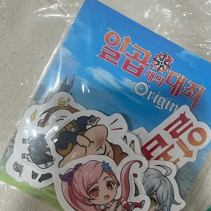 [BUNJANG] The Seven Deadly Sins Goods Set - Eco Bag, Sticker Pack, Card, Fan / [칠대죄 일곱개의 대죄 굿즈 세트] 에코백, 스티커팩, 카드, 부채