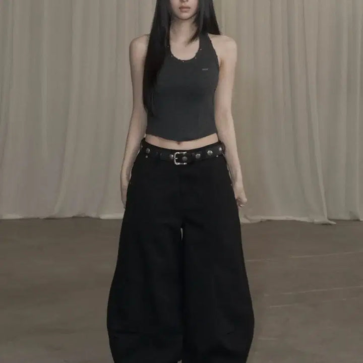[BUNJANG] Cotton Balloon Pants (Khaki Point, Black) / 카키포인트 코튼 벌룬 팬츠 Cotton Balloon Pants 블랙