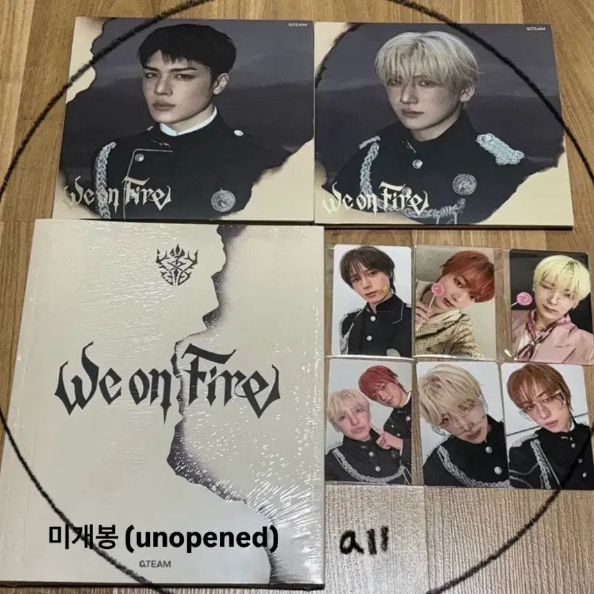 [BUNJANG]  &amp;TEAM We On Fire Album POB Bundle Set Photocard / 앤팀 we on fire 앨범 특전 포카 일괄