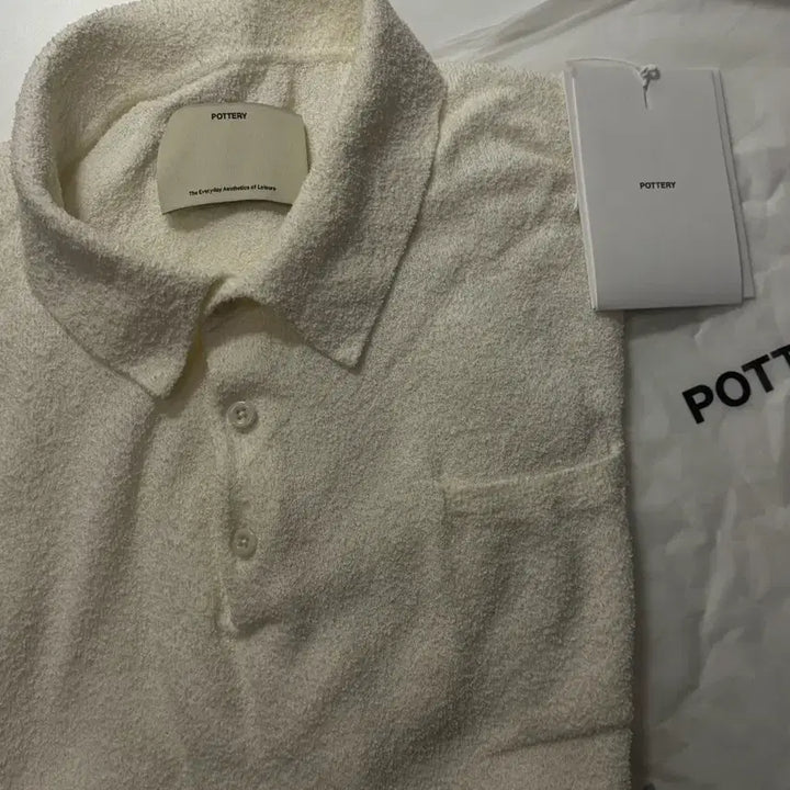 [BUNJANG] Pottery Bucl Polo Knit Cream 4 Size / 포터리 부클 폴로 니트 크림 색상 4사이즈
