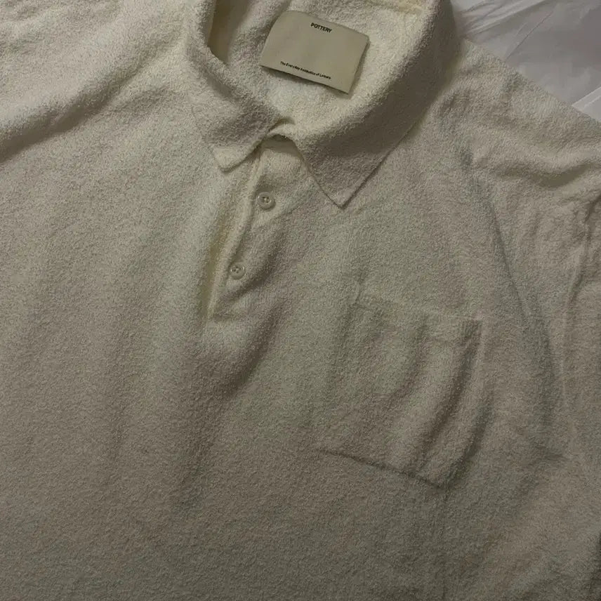 [BUNJANG] Pottery Bucl Polo Knit Cream 4 Size / 포터리 부클 폴로 니트 크림 색상 4사이즈