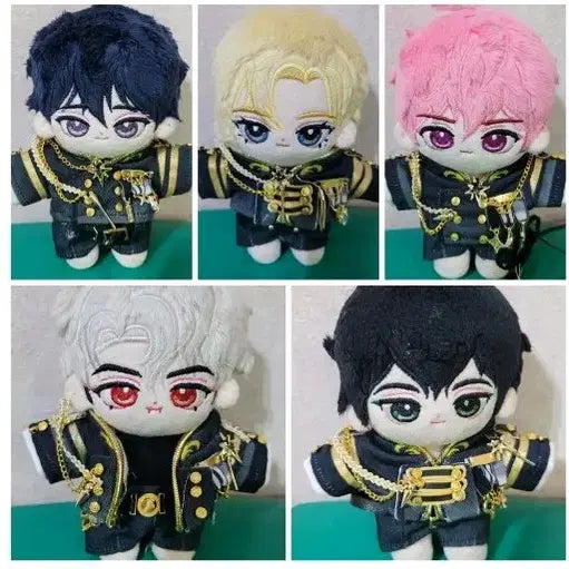 [BUNJANG] PLAVE Unofficial Concert Uniform 10cm Doll Clothes Bundle Set / 플레이브 비공식 콘서트 제복 10cm 인형옷 블랙 일괄 원가이하 양도