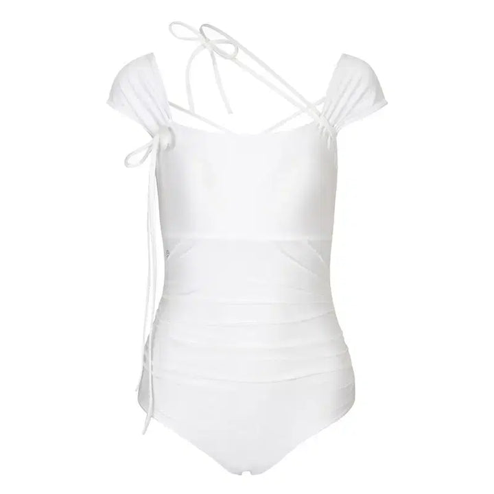 [BUNJANG] Pain or Pleasure Dew Cowl Monokini White Swimsuit S / 페인오어플레져 듀 카울 화이트 모노키니 비니키 수영복 S