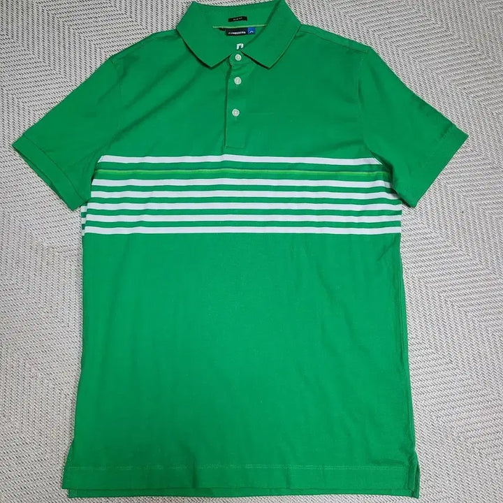 [BUNJANG] J.LINDEBERG Green Stripe Short Sleeve Polo Shirt / 95)제이린드버그 그린 스트라이프 반팔 폴로티