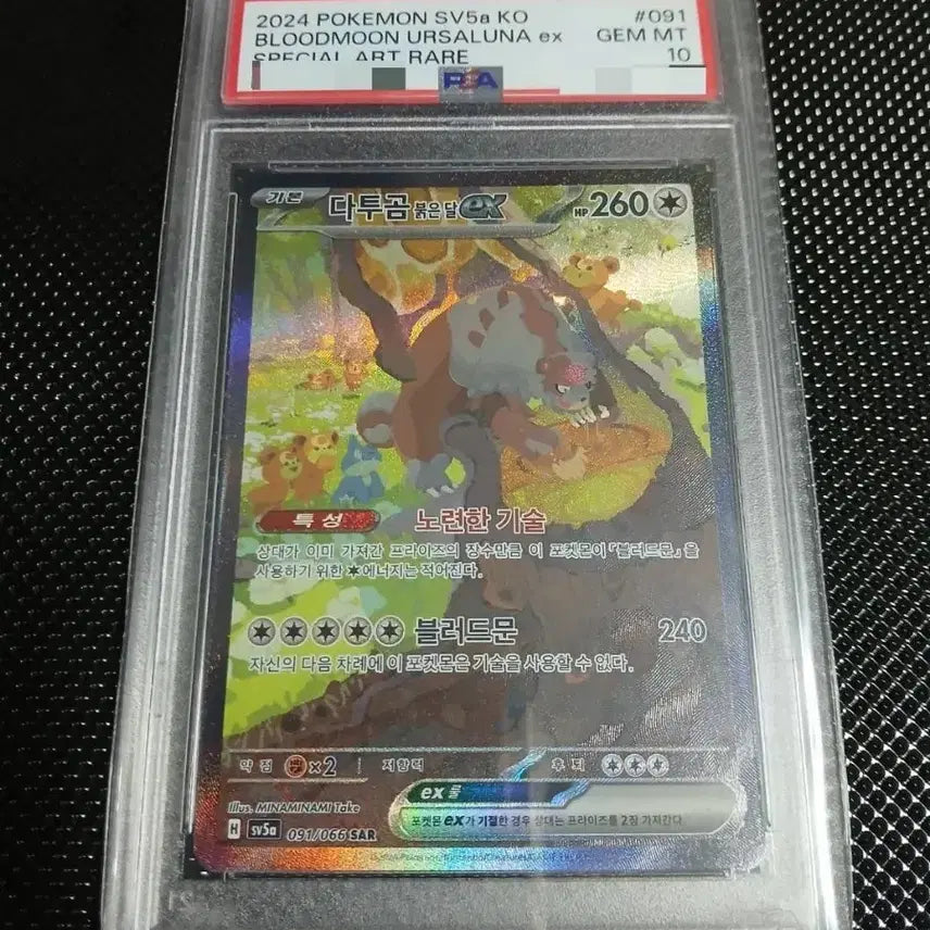 [BUNJANG] Datu Gom SAR &amp; Datu Gom Bitter Moon SAR PSA 10 Graded Cards / (psa 10) 다투곰sar / 다투곰뷹은달sar 최고등급 카드