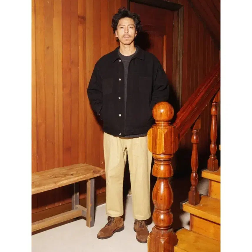 [BUNJANG] Partimento Peach Skin Twill Trucker Jacket Black / 파르티멘토 피치스킨 트윌 트러커 자켓 블랙