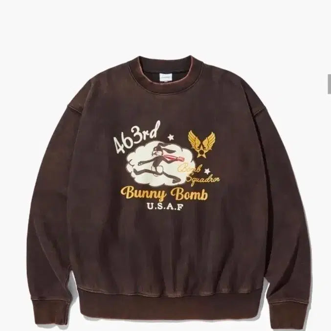 [BUNJANG] Outstanding. Bunny Bomb Sweatshirt Vintage Black S / 아웃스탠딩 bunny bomb 맨투맨 빈티지 블랙 S