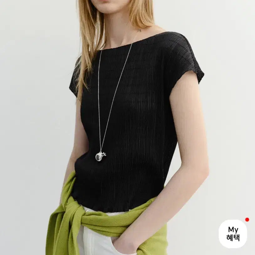 [BUNJANG] DUNST Pleated Blouse Black M Size / 던스트 - 플리츠 블라우스 (블랙 M사이즈)