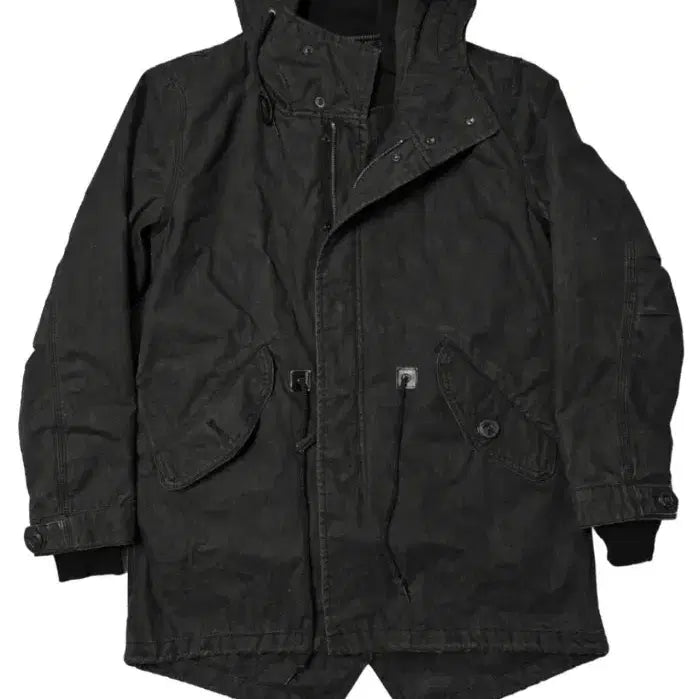 [BUNJANG] Back Number Vintage Fishtail Parka Black / 일본 back number 빈티지 피쉬테일 야상 파카 블랙