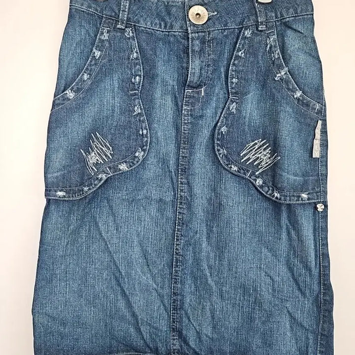 [BUNJANG] Unique Design Denim Skirt - Size S / 디자인이 여쁜 청치마
