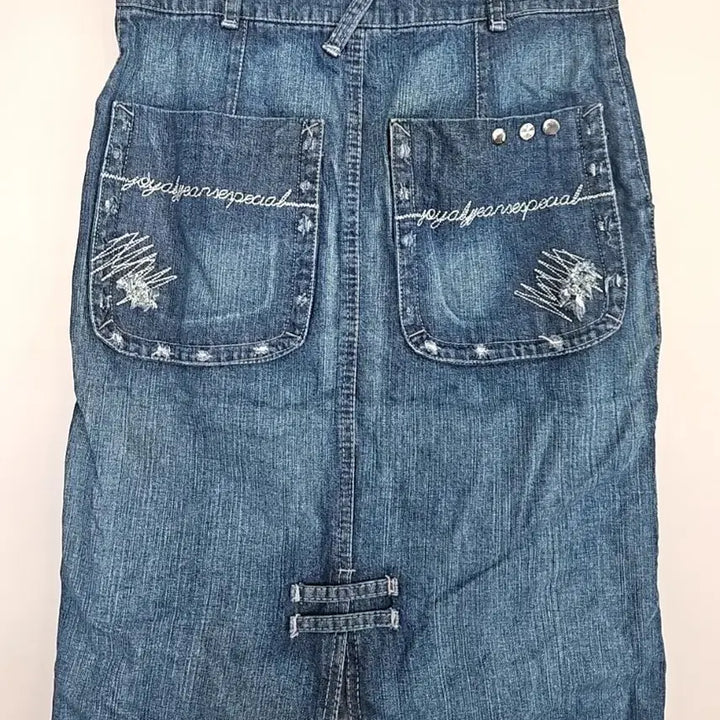 [BUNJANG] Unique Design Denim Skirt - Size S / 디자인이 여쁜 청치마