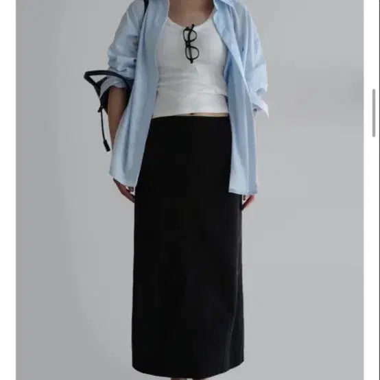 [BUNJANG] Laroom Nylon Long Skirt / 라룸 나일론스커트