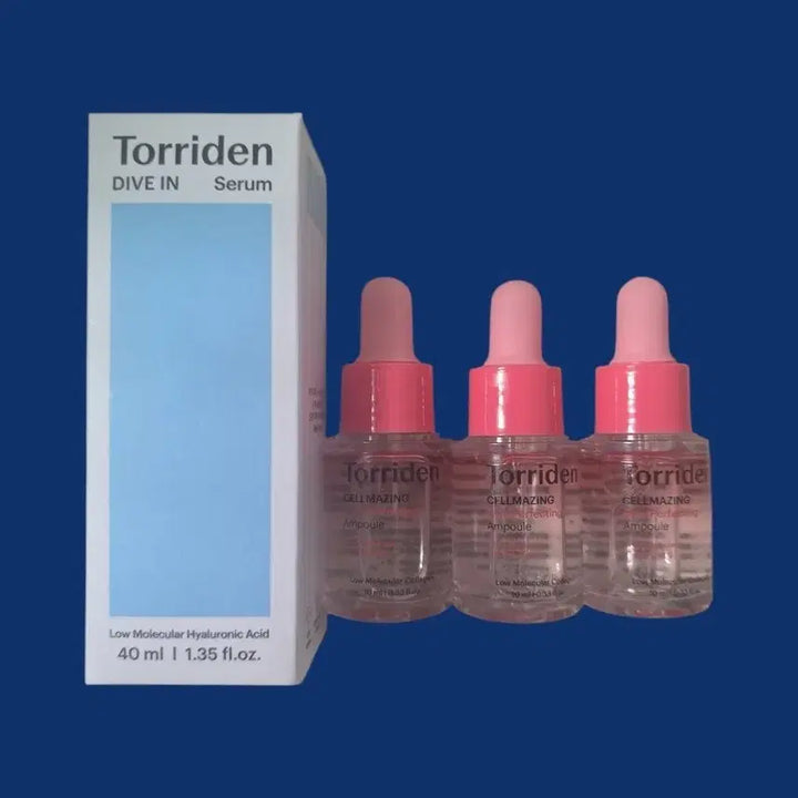 [BUNJANG] Torriden Dive-In Low Molecular Hyaluronic Acid Serum (40ml) &amp; Cellmazing Low Molecular Collagen Pore Tightening Ampoule (30ml) / 2802 40ml+30ml 토리든 다이브인 저분자 히알루론산 세럼셀메이징