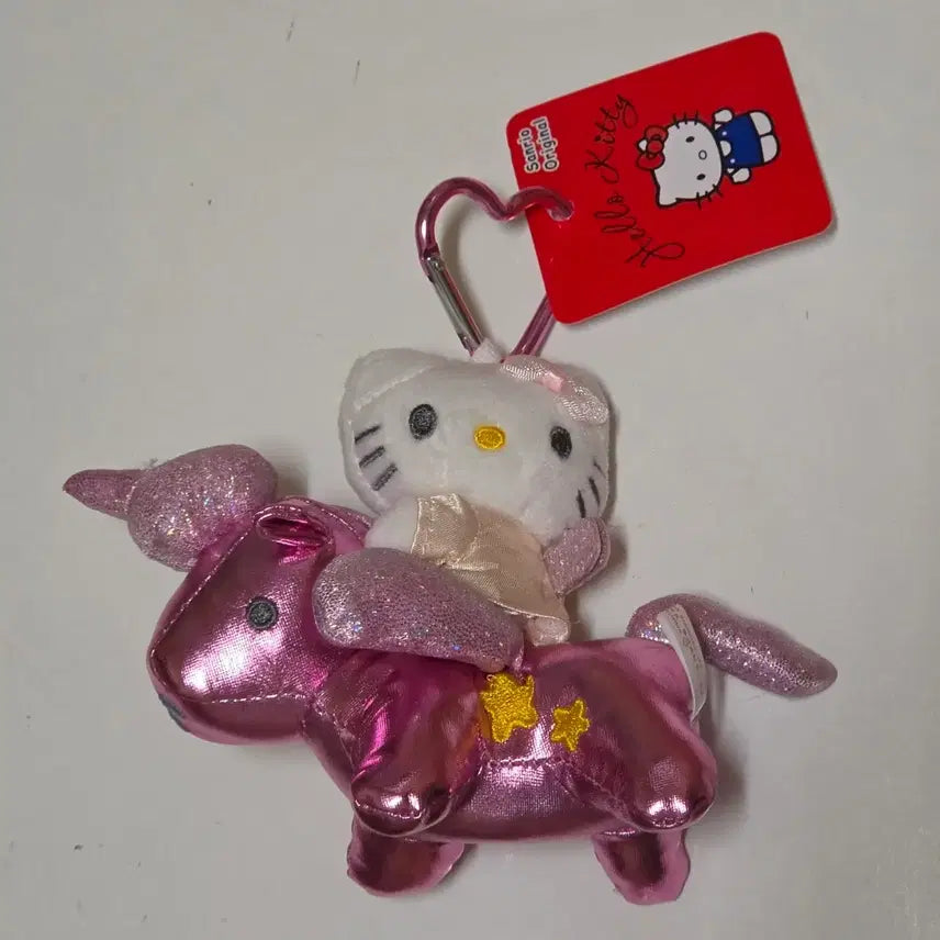 [BUNJANG] Hello Kitty Unicorn Plush Keychain (Pink) / 헬로키티 유니콘 인형 키링 (분홍색)