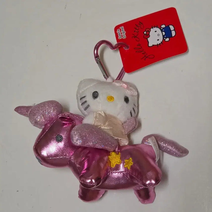 [BUNJANG] Hello Kitty Unicorn Plush Keychain (Pink) / 헬로키티 유니콘 인형 키링 (분홍색)