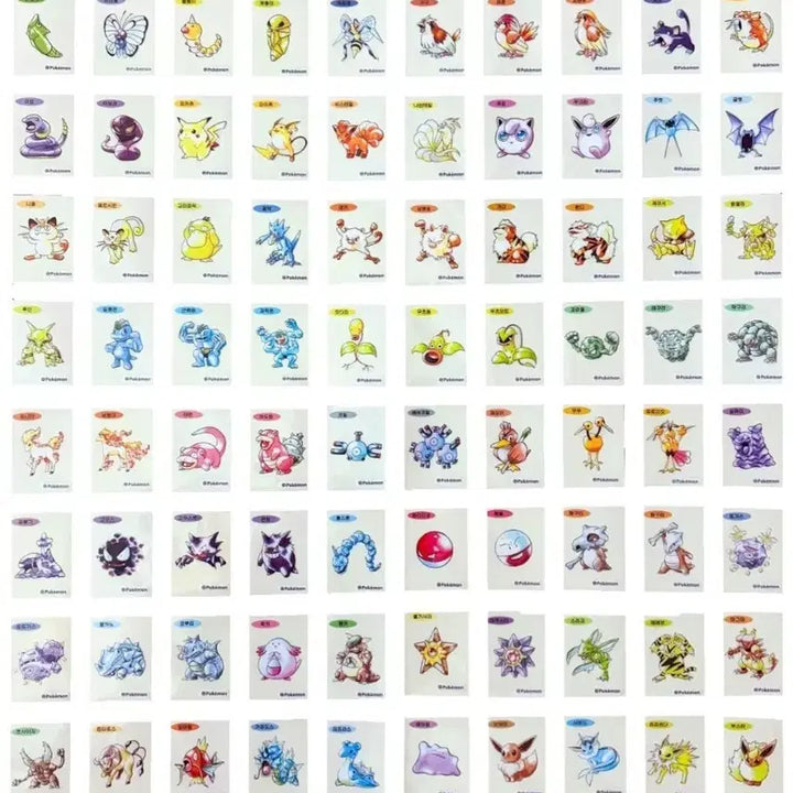 [BUNJANG] Pokemon 30th Anniversary Sticker Artwork Bundle Set (99 types) / 포켓몬 30주년 띠부씰 아트워크 99종일괄 판매