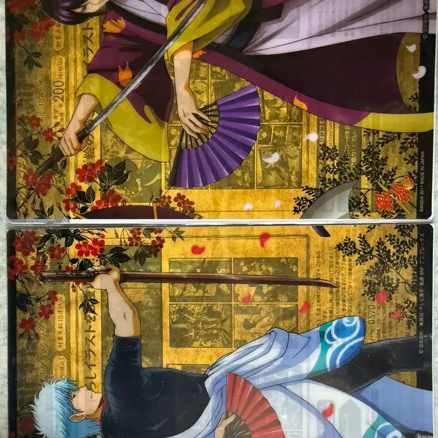 [BUNJANG] Gintama Clea Poster Set - Gintoki &amp; Shinsuke (Sealed) / 미개봉 클리어 포스터 긴토키 신스케