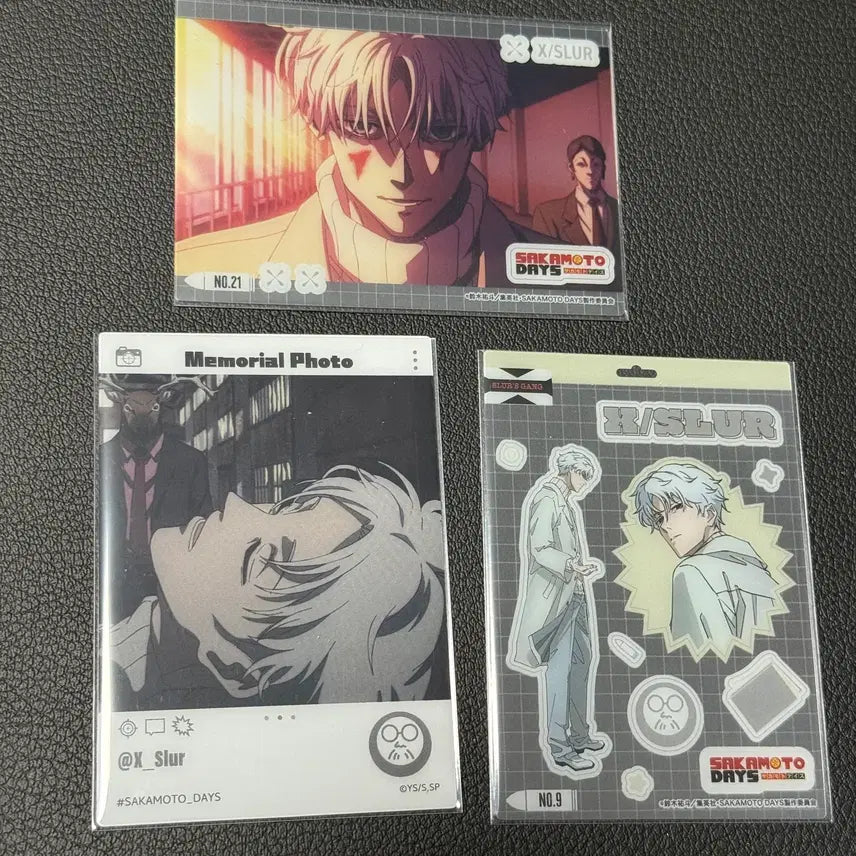 [BUNJANG] Sakamoto Days Suzuyoshi Kei Clear Card &amp; Paper Goods Bundle Set / 사카모토데이즈 슬러 우즈키케이  클리어카드 에모카 지류 굿즈