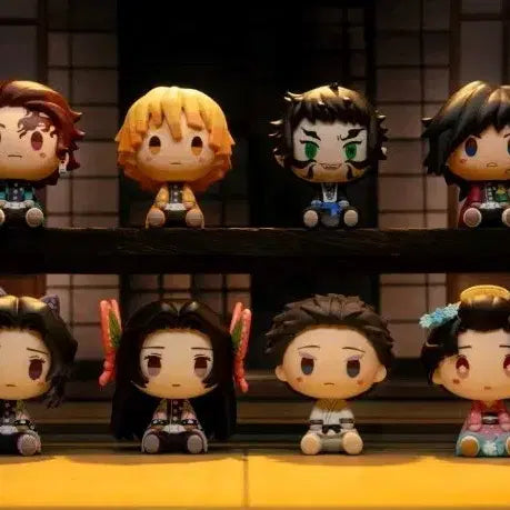 [BUNJANG] Demon Slayer Lightning Siblings Chokonokko Figure 8-Piece Set (Unsealed) / 귀멸의칼날 번개의형제 제일복권 초코노코 8종 세트 단순개봉 판매