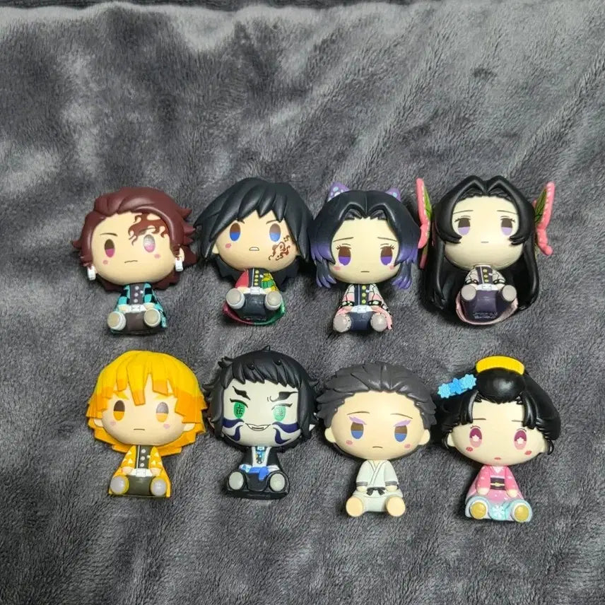 [BUNJANG] Demon Slayer Lightning Siblings Chokonokko Figure 8-Piece Set (Unsealed) / 처분) 귀멸의칼날 번개의형제 제일복권 초코노코 8종 세트 단순개봉 판매