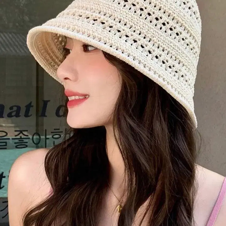 [BUNJANG] Ivory Knit Bucket Hat / 아이보리 니트 버킷햇 벙거지 모자 쿠팡구매/ 에이블리교신가능