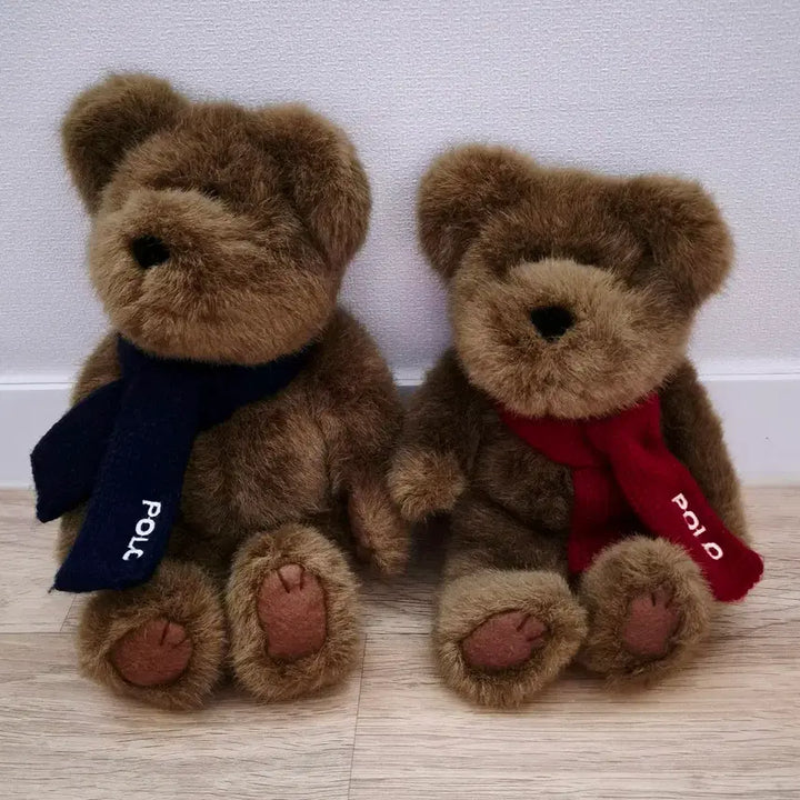 [BUNJANG] Polo Ralph Lauren Brown Couple Teddy Bears / 폴로 랄프로렌 곰인형 브라운 커플인형